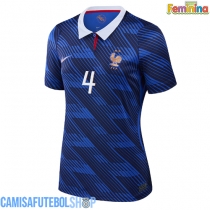 Camisa de time de futebol França Dayot Upamecano #4 Replicas 1º Equipamento Feminina Mundo 2026 Manga Curta